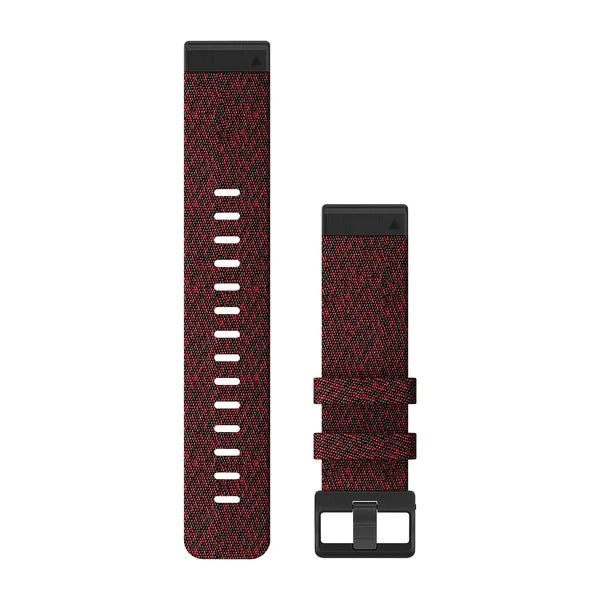 Garmin QuickFit 22 Watch Bands - Heathered Red Nylon