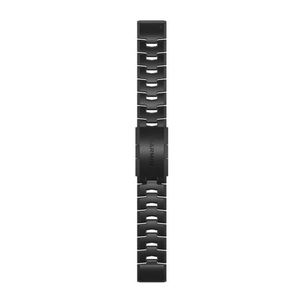 Garmin QuickFit 22 Watch Bands - Vented Titanium Bracelet with Carbon Gray DLC Coating