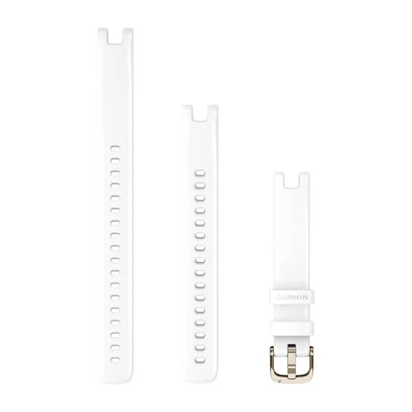 Garmin Lily Bands (14 mm) - White with Cream Gold Hardware