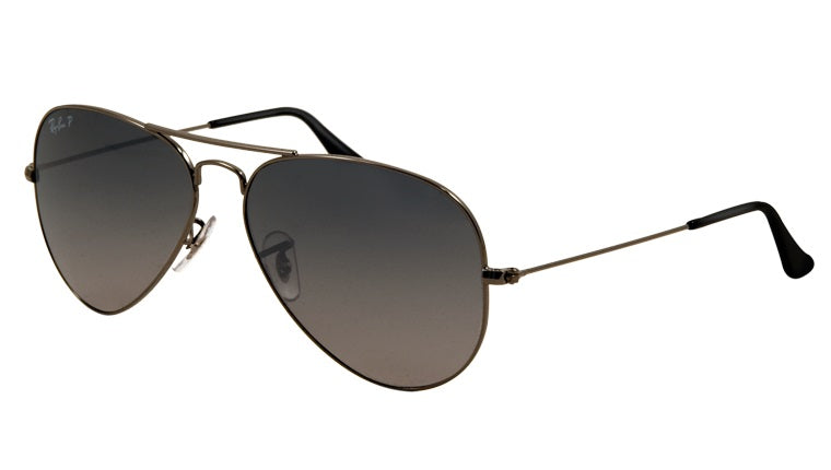 Ray-Ban - Aviator Large Metal - Gunmetal/Polar Blue Gradient Grey - RB3025 004/78