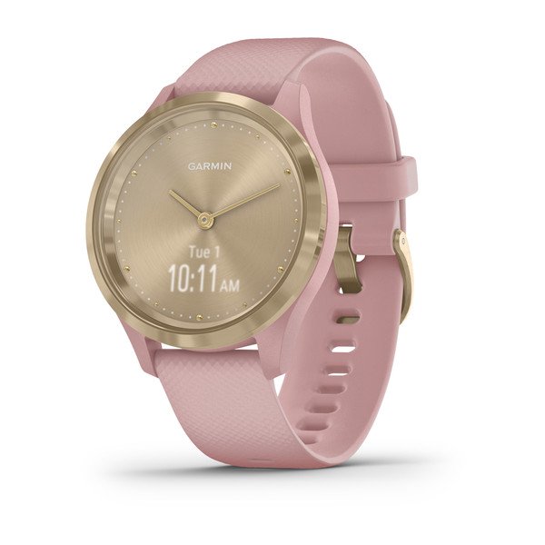 Garmin vivomove 3S - Light Gold Stainless Steel Bezel with Dust Rose Case