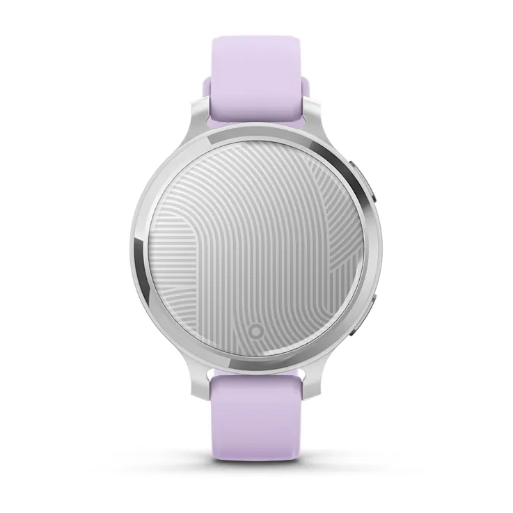 Garmin Lily 2 Active - Silver with Purple Jasmine Silicone Band