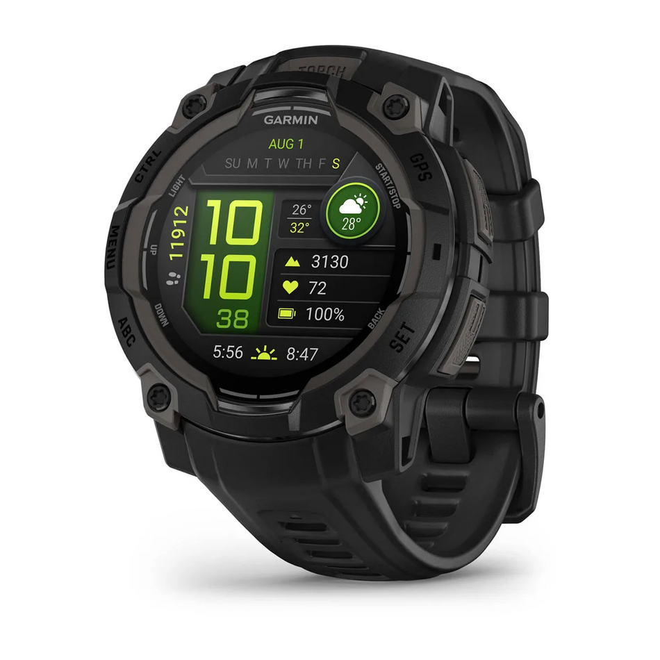 Garmin Instinct 3 - 45mm Amoled - Black with Black Silicone Band