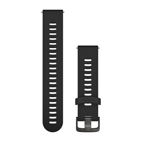 Garmin Quick Release Bands (20 mm) - Black with Slate Hardware