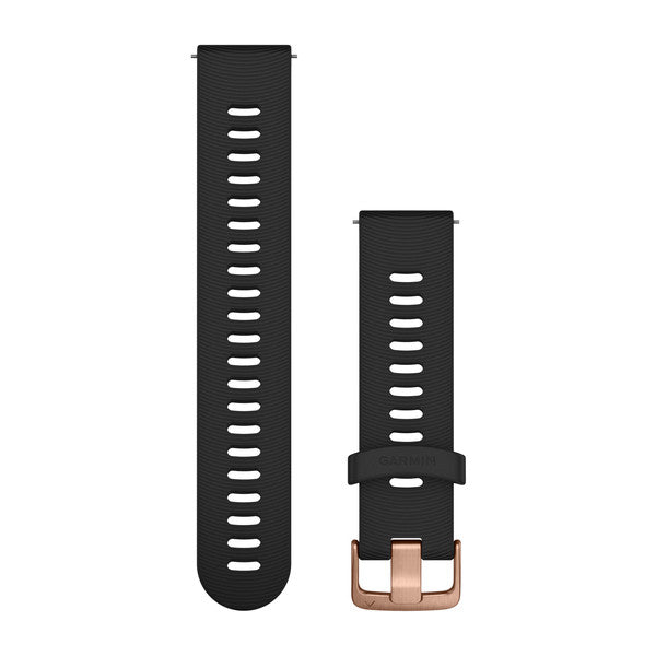 Garmin Quick Release Bands (20 mm) - Black with Rose Gold Hardware