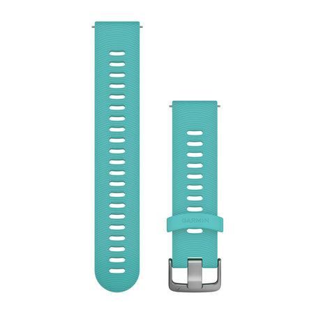 Garmin Quick Release Band (20 mm) - Aqua Silicone Band with Stainless Steel Hardware