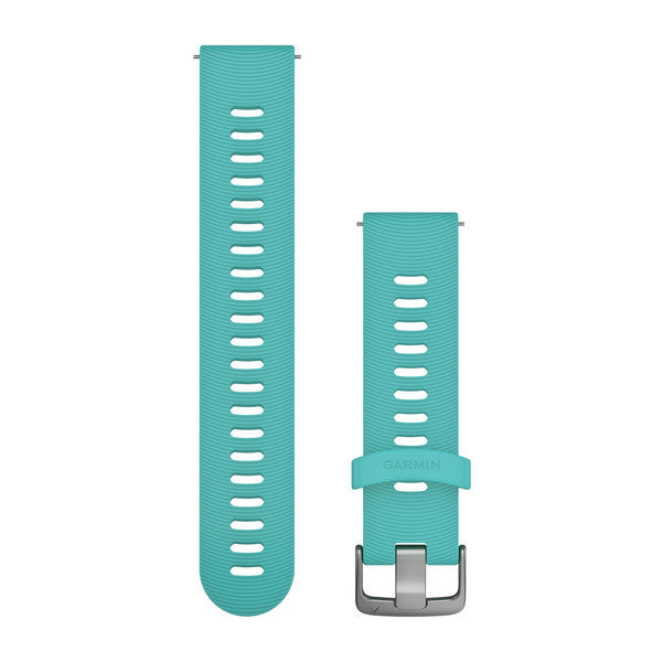 Garmin Quick Release Band (20 mm) - Aqua Silicone Band with Stainless Steel Hardware
