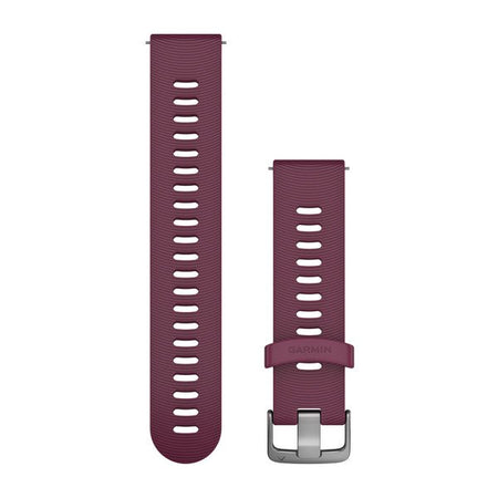 Garmin Quick Release Band (20 mm) - Berry Silicone Band with Stainless Steel Hardware