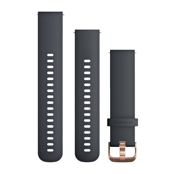 Garmin Quick Release Bands (20 mm) - Granite Blue with Rose Gold Hardware