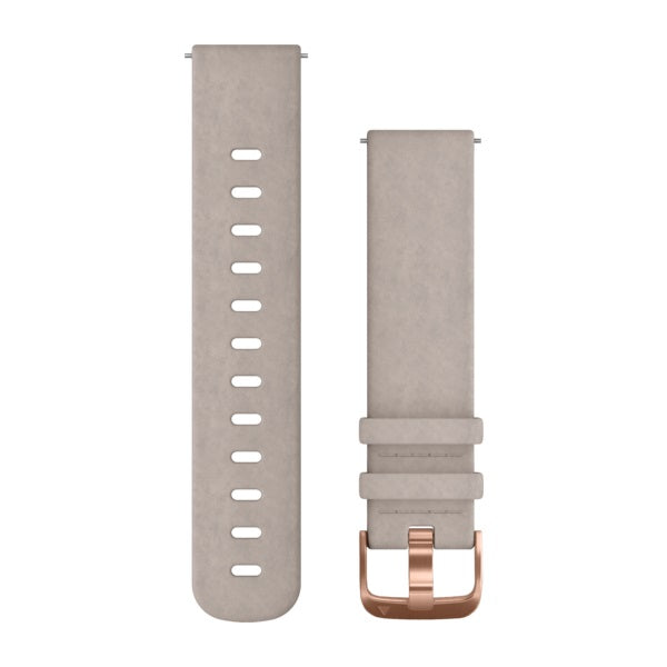 Garmin Quick Release Bands (20 mm) - Gray Suede with Rose Gold Hardware