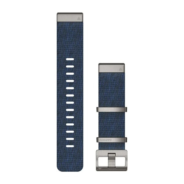 Garmin QuickFit 22 Watch Straps - Jacquard-weave Nylon Strap – Indigo
