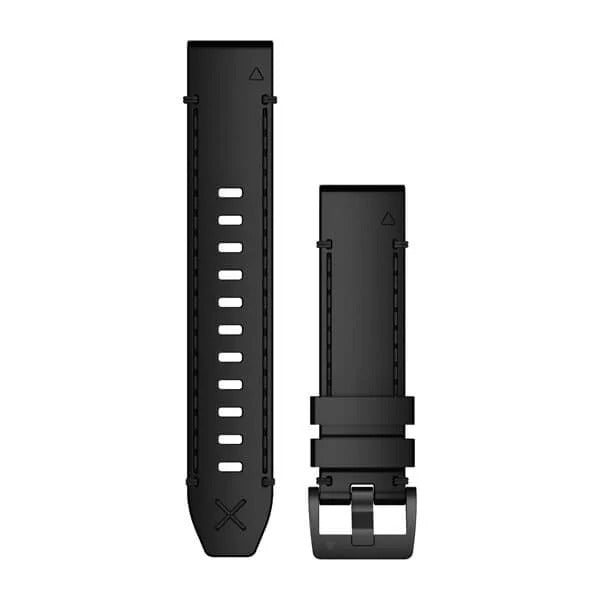 Garmin QuickFit 22 Watch Straps - Genuine Horween Leather Strap – Black