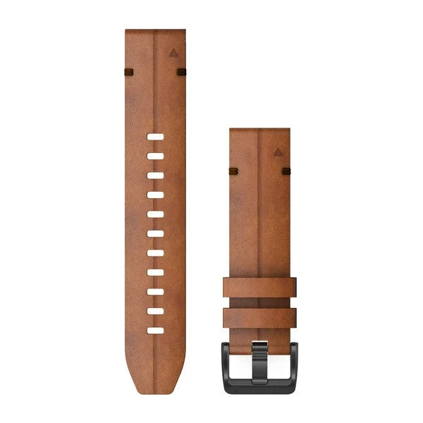 Garmin QuickFit 22 Watch Bands - Chestnut Leather
