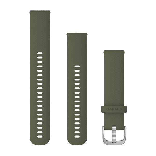 Garmin Quick Release Bands (20 mm) - Moss with Silver Hardware