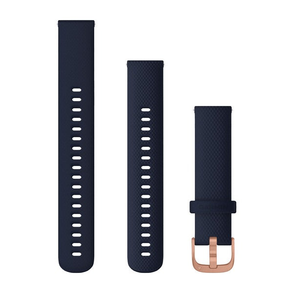 Garmin Quick Release Bands (18 mm) - Navy with Rose Gold Hardware