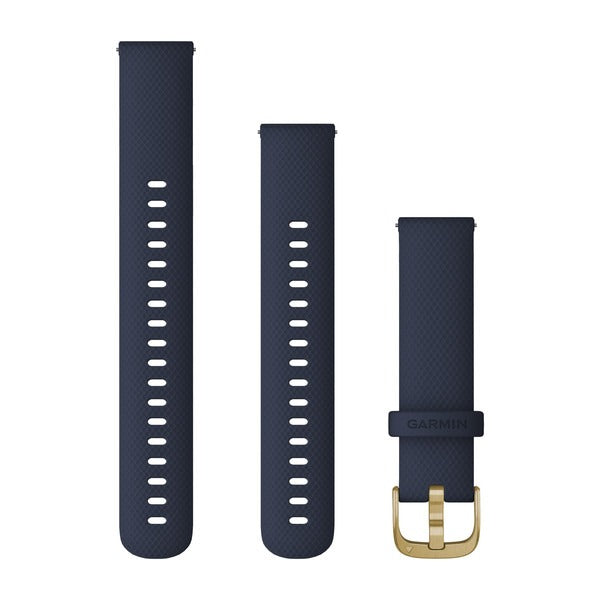 Garmin Quick Release Bands (18 mm) - Navy with Light Gold Hardware