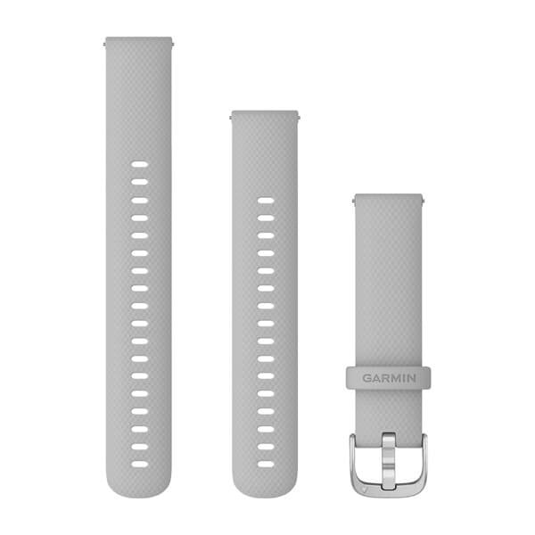 Garmin Quick Release Bands (18 mm) - Mist Gray with Silver Hardware
