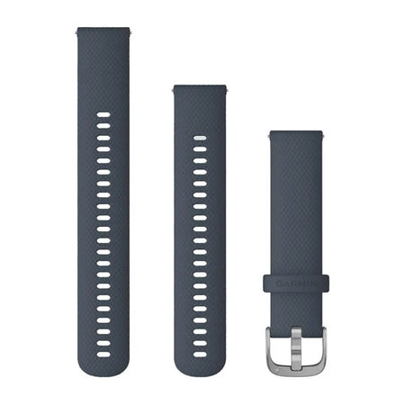 Garmin Quick Release Bands (20 mm) - Granite Blue with Silver Hardware