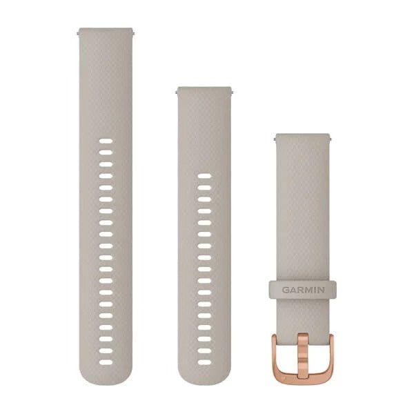 Garmin Quick Release Bands (20 mm) - Light Sand with Rose Gold Hardware