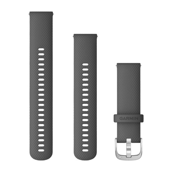 Garmin Quick Release Bands (22 mm) - Shadow Gray with Silver Hardware