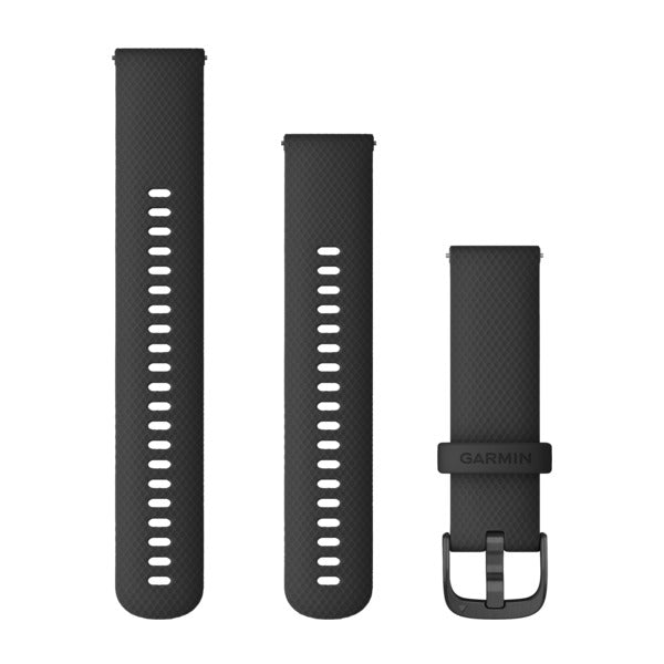 Garmin Quick Release Bands (22 mm) - Black with Slate Hardware