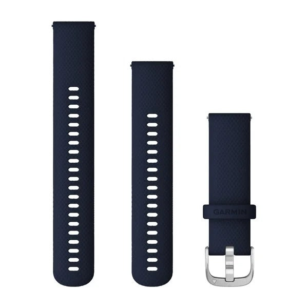 Garmin Quick Release Bands (22 mm) - Midnight Blue with Silver Hardware