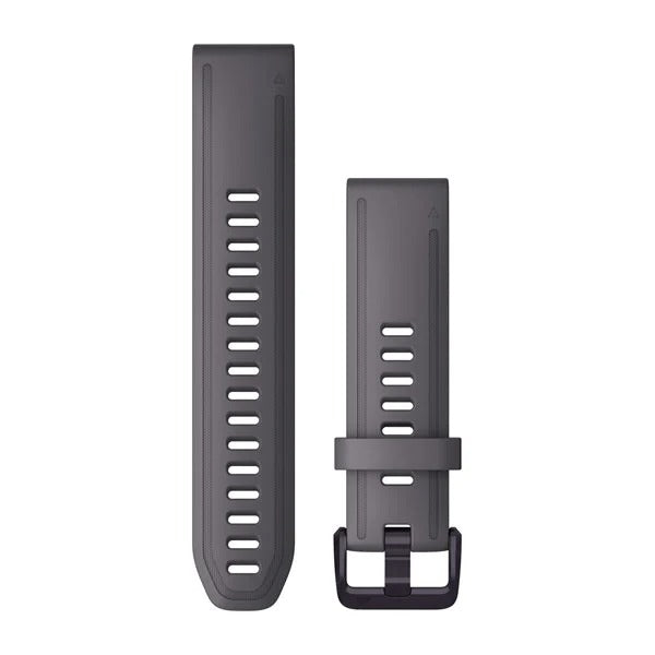 Garmin QuickFit 20 Watch Bands - Shale Gray Silicone with Amethyst Hardware