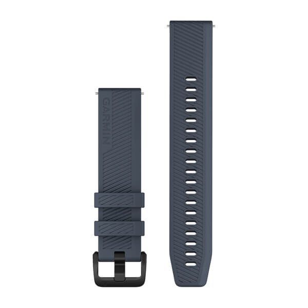 Garmin Quick Release Bands (20 mm) - Granite Blue with Black Stainless Steel Hardware