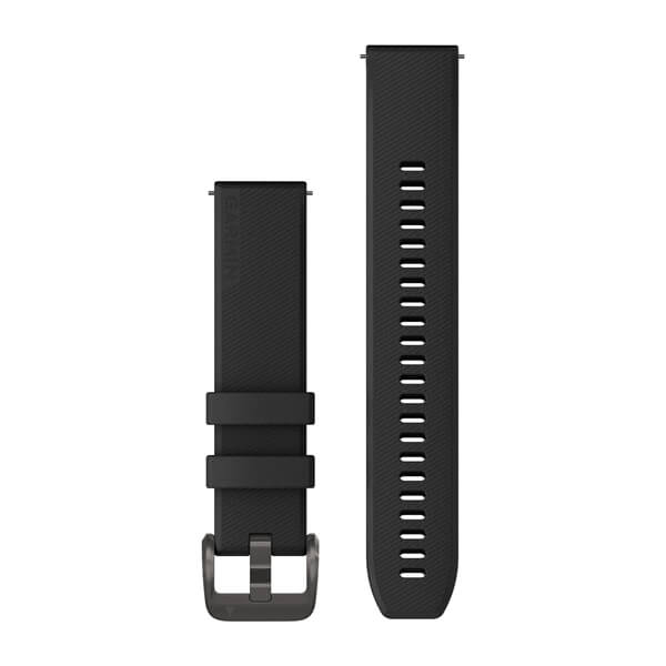 Garmin Quick Release Bands (20 mm) - Black with Gunmetal Hardware
