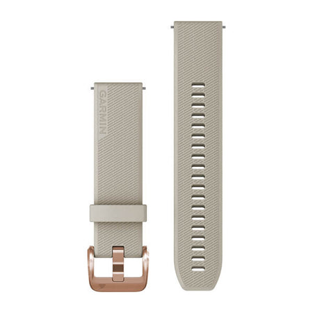 Garmin Quick Release Bands (20 mm) - Light Sand with Rose Gold Hardware
