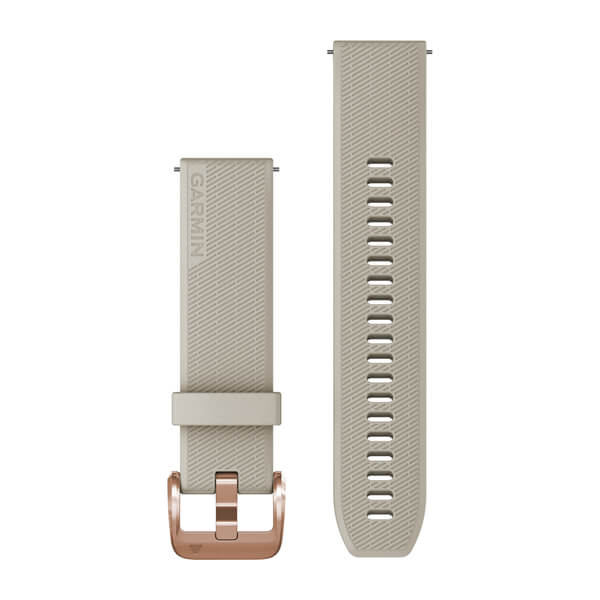 Garmin Quick Release Bands (20 mm) - Light Sand with Rose Gold Hardware