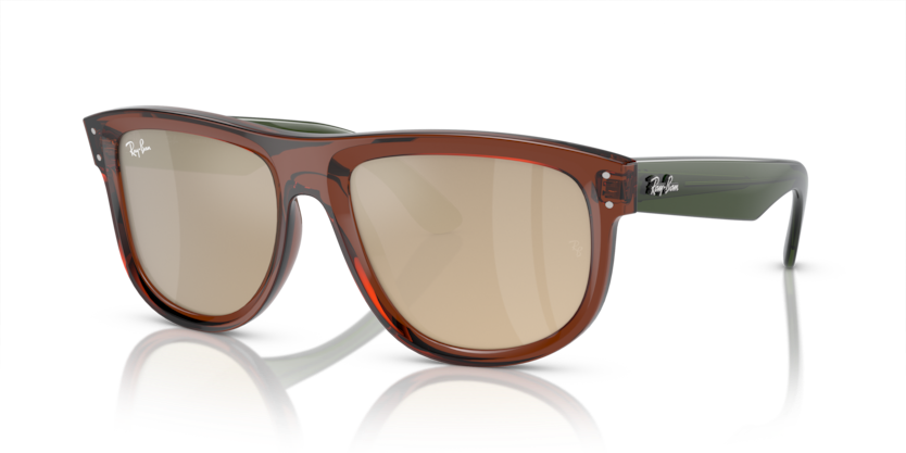 Ray-Ban - Boyfriend Reverse - Transparent Light Brown/Light Gold - 56