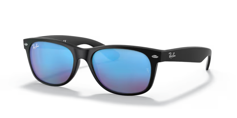 Ray-Ban - New Wayfarer - Rubber Black/Blue Flash