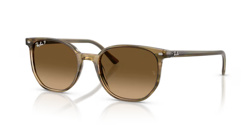 Ray-Ban - Elliot - Striped Green/ Polarized Brown Gradient