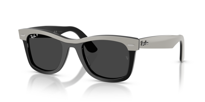 Ray-Ban - Wayfarer - Grey on Black/Polarized Black