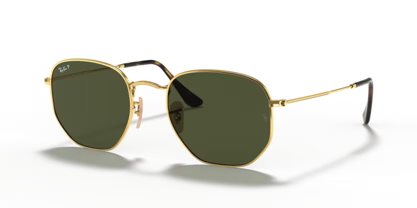 Ray-Ban - Hexagonal - Arista Gold/G-15 Green Polarized