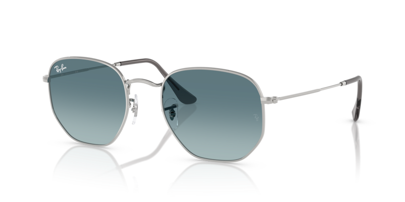 Ray-Ban - Hexagonal - Silver/Blue Gradient Grey