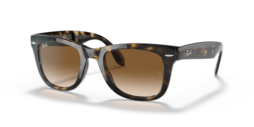 Ray-Ban - Folding Wayfarer - Light Havana/Clear Gradient Brown