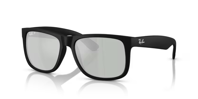 Ray-Ban - Justin - Rubber Black/Green Mirror Silver Polarized