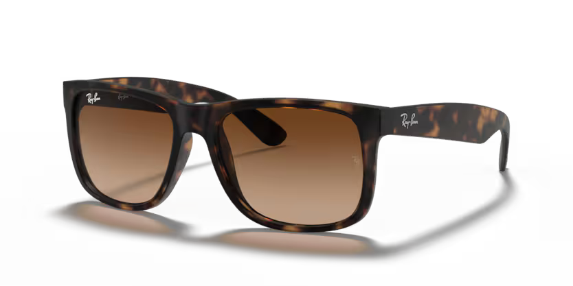 Ray-Ban - Justin - Rubber Light Havana/Polycarbonate Brown Gradient - 54