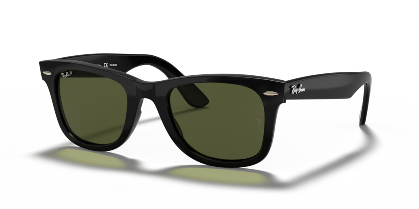 Ray-Ban - Wayfarer Ease - Black/ Green Polarized - 50