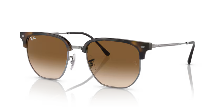 Ray-Ban - New Clubmaster - Havana on Gunmetal/Clear Gradient Brown