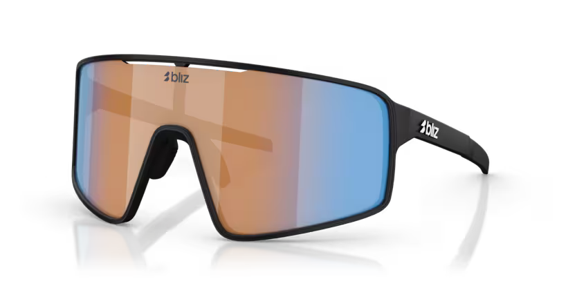 Bliz - P001 - Matte Black/Coral Orange Mirror Blue