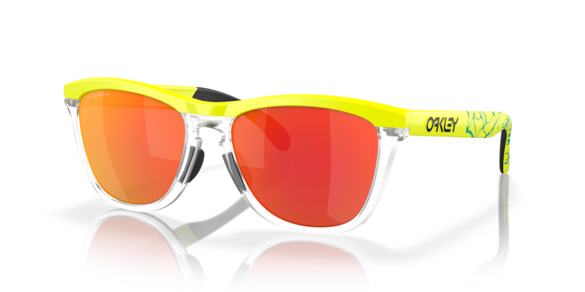 Oakley - Frogskins - Inner Spark Collection - Matte Tennis Ball Yellow/ Prizm Ruby