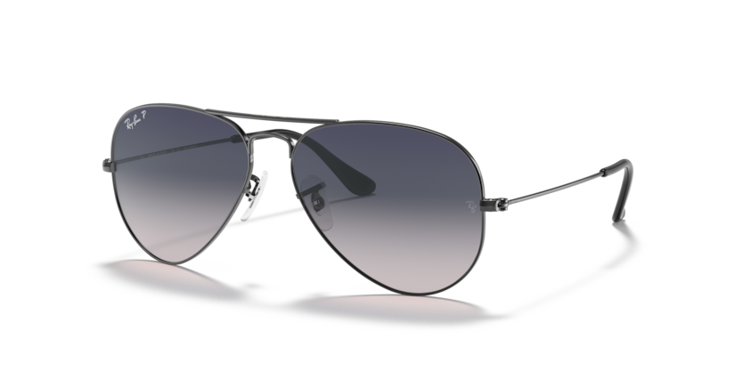Ray-Ban - Aviator Large Metal - Gunmetal/ Blue - 62