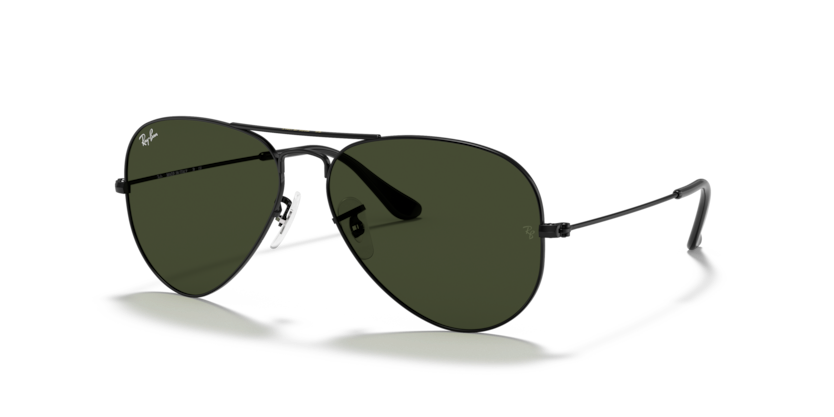 Ray-Ban - Aviator Large Metal - Black/ Green - 58