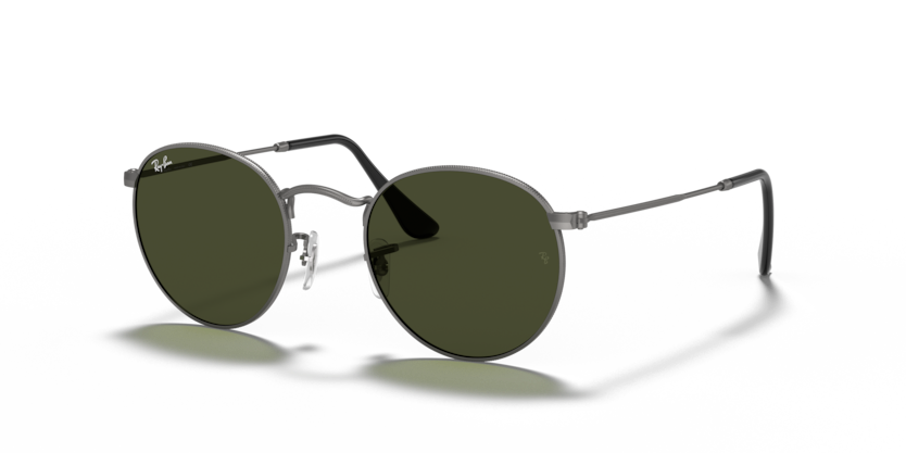 Ray-Ban - Round Metal - Matte Gunmetal/G-15 Green