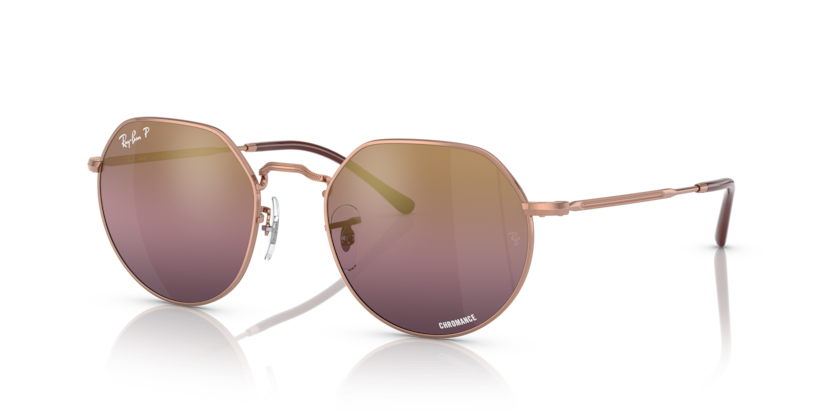 Ray-Ban - Jack - Rose Gold/Gold Red- 51