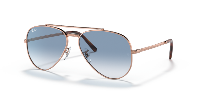 Ray-Ban - RB3625 - Rose Gold/Clear Gradient Blue