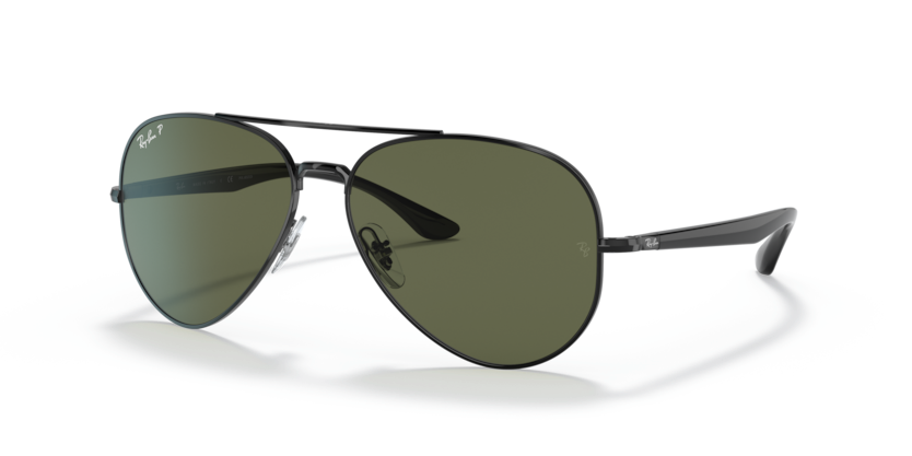 Ray-Ban - RB3675 - Black/Green Polarized- 58